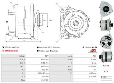 GENERATOR / ALTERNATOR AS-PL A0572S 5