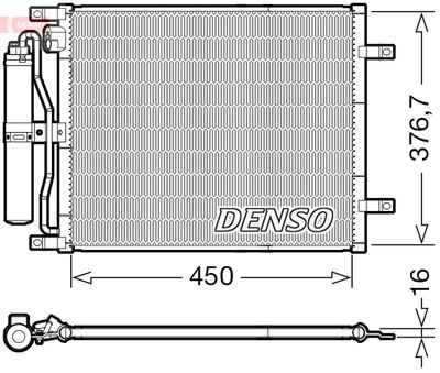 DENSO DCN46029 Радіатор кондиціонера для NISSAN MICRA (Ниссан Микра)