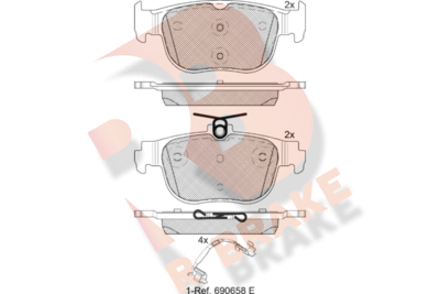 Комплект тормозных колодок, дисковый тормоз R BRAKE RB2408 для CUPRA FORMENTOR