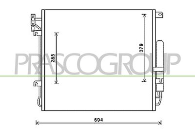 PRASCO LR864C001 Радиатор кондиционера  для LAND ROVER DISCOVERY III (L319) 4.0 V6 4x4