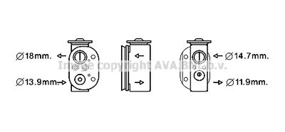 AVA QUALITY COOLING BW1497 Расширительный клапан кондиционера  для BMW 4 (Бмв 4)