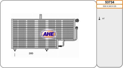 Конденсатор, кондиционер AHE 53734 для PEUGEOT 205