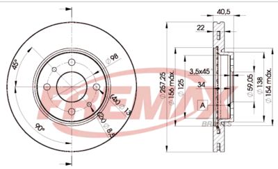 FREMAX BD-1650 Тормозные диски для CITROËN NEMO