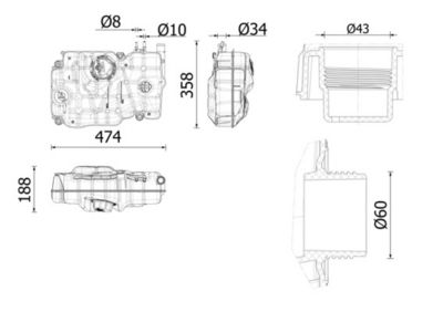 Expansion Tank, coolant CRT 270 000S