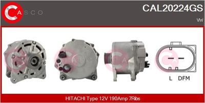 CASCO CAL20224GS Генератор для VW TOUAREG (7LA, 7L6, 7L7)