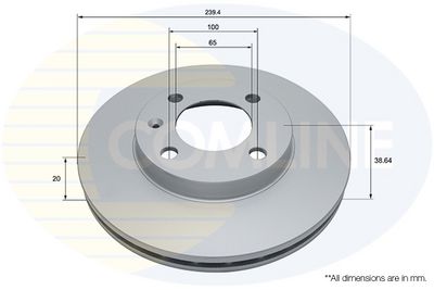 спирачен диск COMLINE ADC1404V