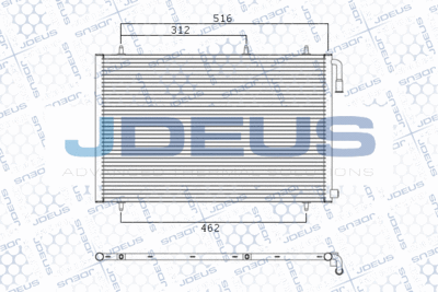 Конденсатор, кондиционер JDEUS M-7210650 для PEUGEOT 206+