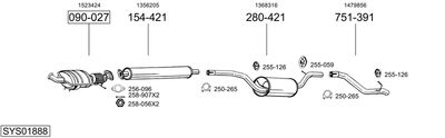 SISTEM DE ESAPAMENT BOSAL SYS01888