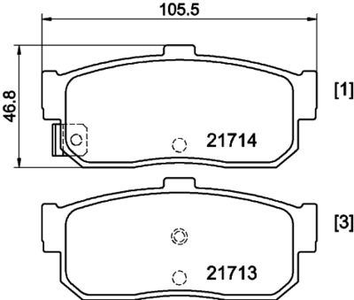 Комплект тормозных колодок, дисковый тормоз HELLA 8DB 355 036-591 для INFINITI G20