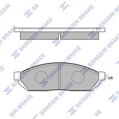 Комплект тормозных колодок, дисковый тормоз Hi-Q SP1059 для TRIUMPH ACCLAIM