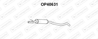 Средний глушитель выхлопных газов VENEPORTE OP40631 для OPEL TIGRA