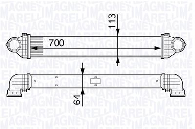 Интеркулер MAGNETI MARELLI 351319201970 для MERCEDES-BENZ B-CLASS