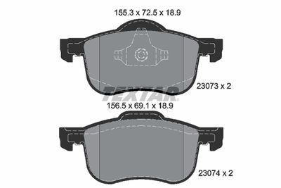 Brake Pad Set, disc brake 2307303