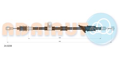 Тросик, cтояночный тормоз ADRIAUTO 24.0238 для MITSUBISHI SPACE