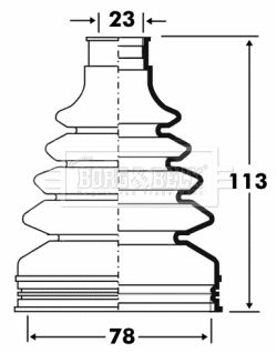 Пыльник, приводной вал BORG & BECK BCB2886 для CHRYSLER NEON