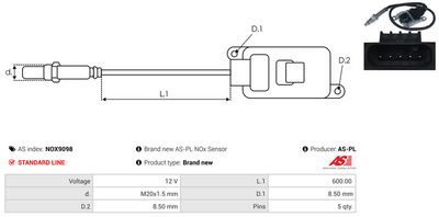 SENZOR NOX INJECTIE ADITIV AS-PL NOX9098 2