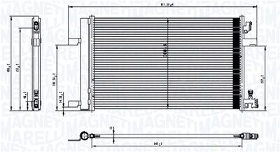 MAGNETI MARELLI 350203760000 Радиатор кондиционера  для OPEL CASCADA (Опель Каскада)