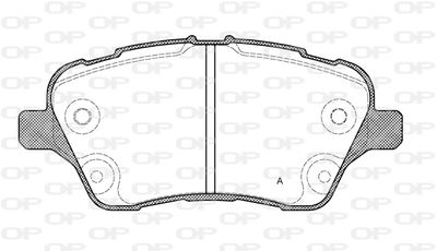 Комплект тормозных колодок, дисковый тормоз OPEN PARTS BPA1514.00 для FORD B-MAX