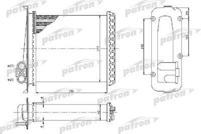 Теплообменник, отопление салона PATRON PRS2072 для VOLVO S70