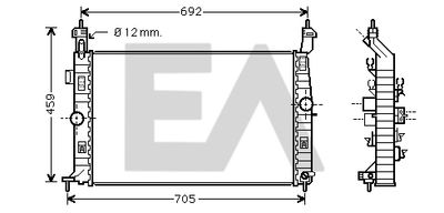 Радиатор, охлаждение двигателя EACLIMA 31R54134 для OPEL MERIVA