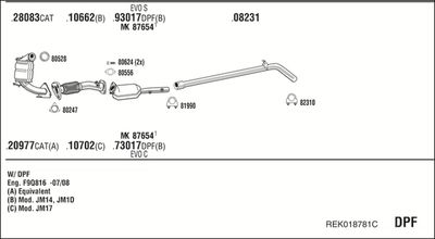 Układ wydechowy WALKER REK018781C