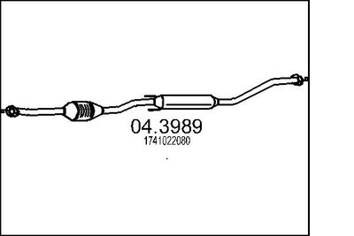 Катализатор MTS 04.3989 для TOYOTA CELICA