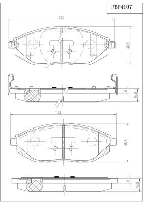 Комплект тормозных колодок, дисковый тормоз FI.BA FBP4107 для CHEVROLET SPARK