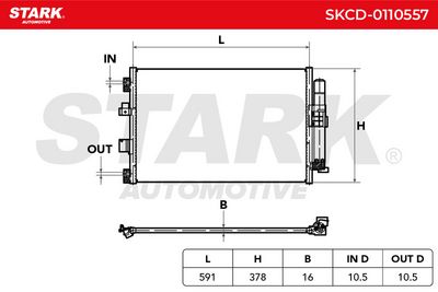 кондензатор, климатизация STARK SKCD-0110557