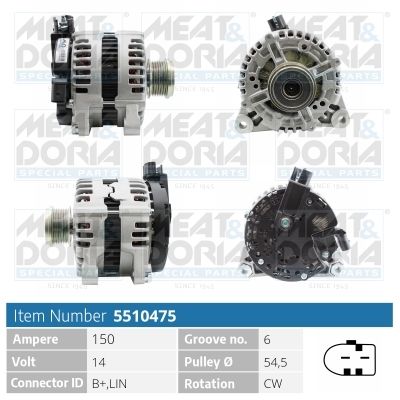Генератор MEAT & DORIA 5510475 для FORD S-MAX