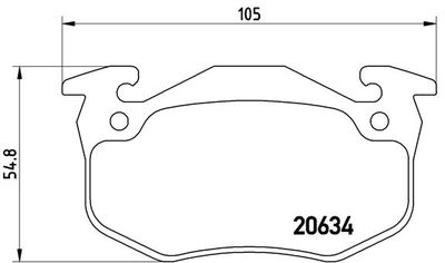 Комплект тормозных колодок, дисковый тормоз BREMBO P 68 020 для RENAULT TWINGO