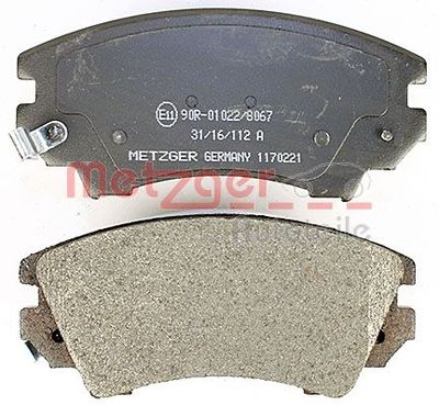 BREMSBELAGSATZ SCHEIBENBREMSE METZGER AUTOTEILE 1170221 2
