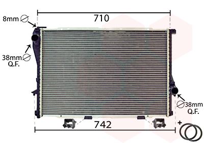 VAN WEZEL 06002233 Радиатор охлаждения двигателя  для BMW 5 (Бмв 5)