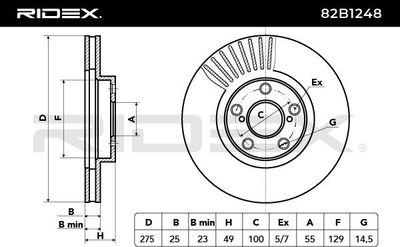спирачен диск RIDEX