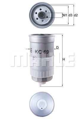 Топливный фильтр KNECHT KC 69 для AUDI 90