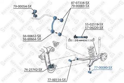 тампон, носач STELLOX 77-00080-SX