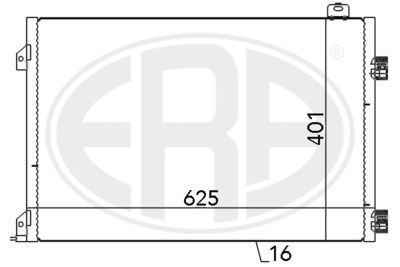 Конденсатор, кондиционер ERA 667131 для RENAULT CLIO