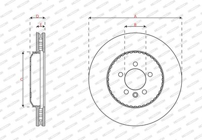 BREMSSCHEIBE FERODO DDF3078VC1 2