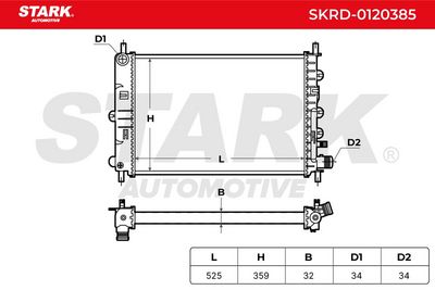 радиатор, охлаждане на двигателя STARK SKRD-0120385