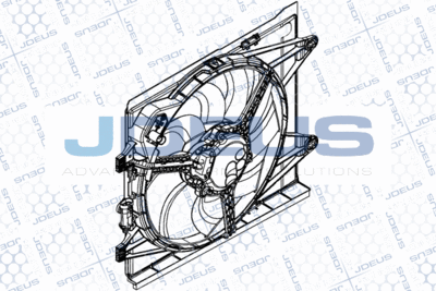 Вентилятор, охлаждение двигателя JDEUS EV8B0210 для FIAT PANDA