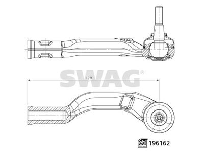 Końcówka drążka kierowniczego poprzecznego SWAG 33112029