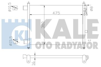 KALE-OTO-RADYATÖR 342435 Радіатор кондиціонера для NISSAN (Ниссан)