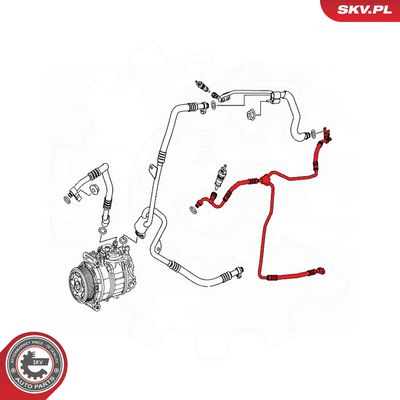 ESEN SKV - Vysoko/nízkotlakové vedenie klimatizácie MERCEDES-BENZ , 54SKV656