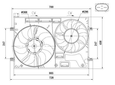 VENTILATOR RADIATOR NRF 47928 4