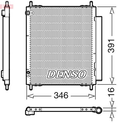Конденсатор, кондиционер DENSO DCN07003 для CITROËN C-ZERO