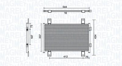 CONDENSATOR CLIMATIZARE MAGNETI MARELLI 350203895000