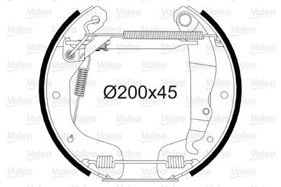 Комплект тормозных колодок VALEO 554894 для OPEL CORSA