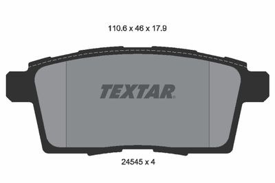 TEXTAR 2454501 Тормозные колодки и сигнализаторы  для LINCOLN  (Линколн Мkx)
