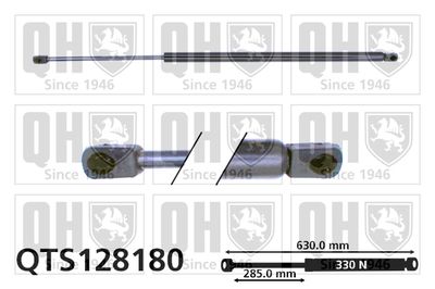 Газовая пружина, крышка багажник QUINTON HAZELL QTS128180 для FIAT TEMPRA