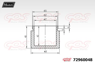 Поршень, корпус скобы тормоза MAXTECH 72960048 для NISSAN SERENA