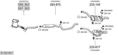 SISTEM DE ESAPAMENT BOSAL SYS07807